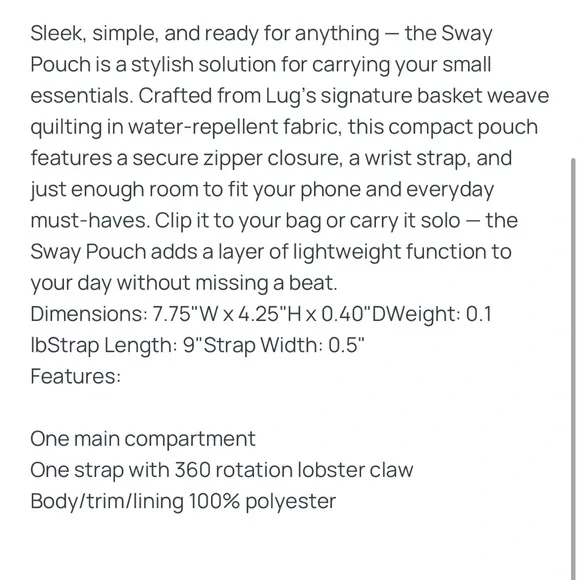 NWT Lug Sway Pouch in Metallic Wickedly Green💚 - Picture 6 of 6